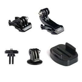 HSU Basic Adapter Grab Bag for GoPro - 13pcs Kit Including Quick Release Buckle, J-Hook Buckle, 3-Way Pivot Arms, Tripod Mount, Curved Extension Arm and Thumbscrews