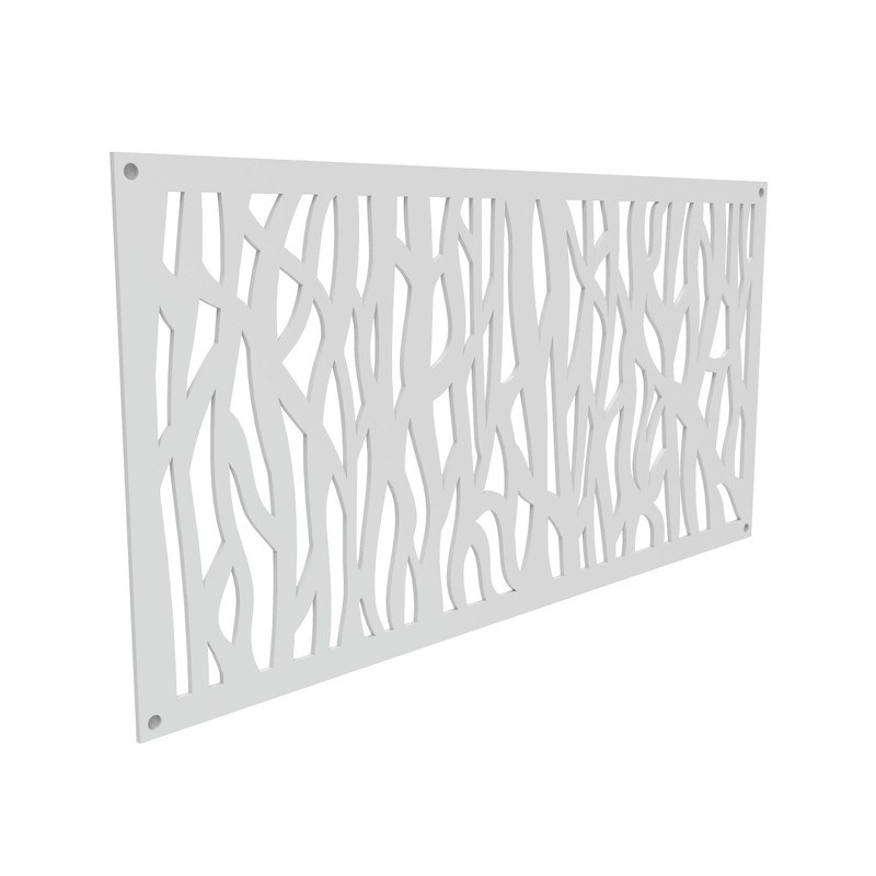2'x4' Sprig Decorative Screen, White
