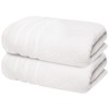 Infinitee Xclusvies Premium White Bath Towels - 2-Pack, 27x54 Inches,