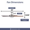 Prominence Home 51482-01 Clancy Ceiling Fan, 52, Brushed Nickel