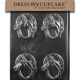 Dress My Cupcake Chocolate Candy Mold, Horseshoe with Horse
