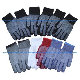 OPT 12 Pairs Gripper NON-SLIP GRABBER PALMS Garden Knit Gloves Work Sports New York - Assorted