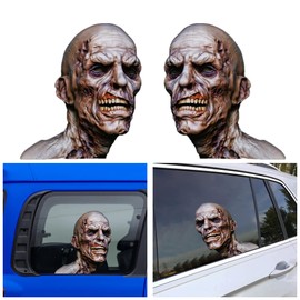 Zombie Car Side Window Decal Vinyl Sticker Perforated Funny Car Window Decal Left and Right Side Window Cling, 9.84'' x 9.05''