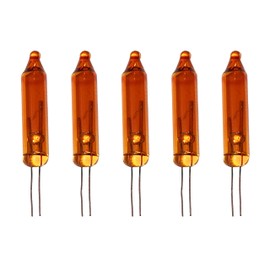 612 Vermont 3.5V Mini Christmas Replacement Bulbs for Incandescent String Lights, Pinched Base, 50 Count, 0.43 Watt, 125 mA (Amber)