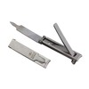 HK-Manicure Nail Clippers, 6 cm, flach, Stainless Steel, with Leather