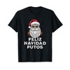 Feliz Navidad Putos Offensive Funny Christmas Ugly Sweater T-Shirt, black