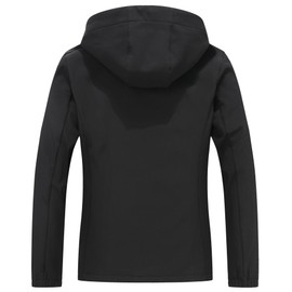 MOERDENG Women's Waterproof Softshell Jacket with Hood Fleece Lined Winter Jacket Insulated Windbreaker Hiking Jacket