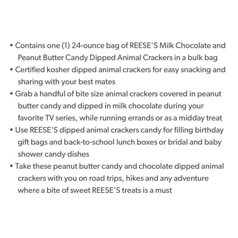 Reese's Milk Chocolate Peanut Butter Dipped Animal Crackers, 2 x