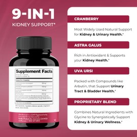 Sandhu's Kidney Cleanse Detox & Repair Support Supplement for Men and Women | with Cranberry Extract | Helps Support Kidney & Urinary Tract Health | 60 Vegetarian Capsules (Pack of 3)