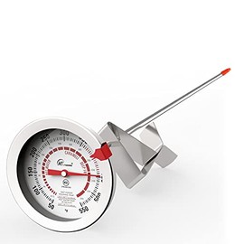 Candy/Deep Fry Thermometer with 12'' Stainless Steel Food Grade Probe and Clip, Fast Instant Read Large 2" Dial,Temperature Range 100 to 500 ºF / 38 to 260°C, Best for Turkey,BBQ,Grill (1, 12)