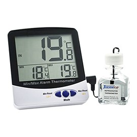 Thermco ACC895REF Large Digit Triple Display 30ml Bottle Digital Thermometer, Incubators, -50 to 70°C Range