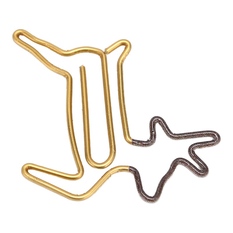 100pcs Shaped Paper Clips Deer Shape Metal Portable Office Clips