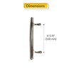 BRIXWELL Chrome Die-Cast Handle for Sliding Patio Door with 6-5/8"
