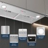 Zomagas 30 inch Built-in/Insert Range Hood 450CFM Kitchen Ducted/Ductless Vent