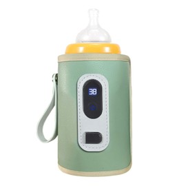 VGEBY Calentador de Biberones, Calentador de Biberones USB con Temperatura Pantalla LCD Calefacción Calentador de Biberones de Leche Portátil Impermeable para Leche Materna y Fórmula