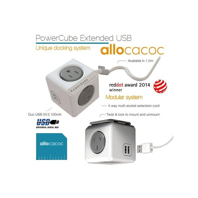 Allocacoc 5400GY/AUEUPC Surge Protector