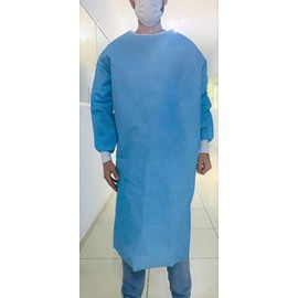Omnitex 2Pk Premium 56gsm Reinforced Fluid Resistant Non Sterile Surgical Gowns - Universal Size, Biflex Material, Ideal for Care Homes, Nursing Homes, Dentists, Non Sterile Hospital Environments