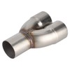 Gorgeri Stainless Dual Pipe,Universal Stainless Exhaust Y Pipe Adapter 2.5in