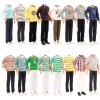Miunana Lot 8 Items Doll Clothes for Ken Doll Random