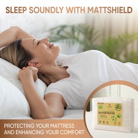 Luxury Quilted Organic Mattress Pad Protector Queen Size - Certified Organic Cotton, Waterproof Breathable Mattress Pad Cover - Premium 380 GSM Comfort - Deep Pocket