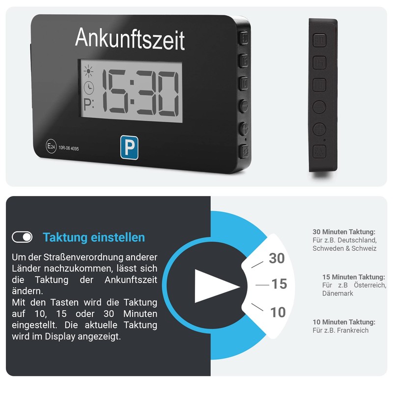 Parkwächter V1 Automatic Parking Disc in accordance with Road Code