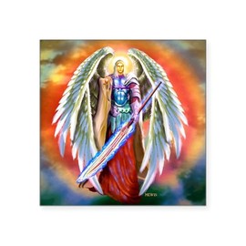 CafePress Angel Michael Sticker Square Bumper Sticker Car Decal