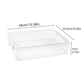 WizeFolk Clear Boxes for A4 Documents Document Organizer Stackable Clear Lid Desk Paper Holder (7cm High)