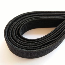 CUSHYSTORE 1/2 Inch Black Elastic Band Strap for Sewing 5 Yards