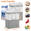75L Laundry Basket 2-Pack, Freestanding＆Collapsible Clothes Hamper, Waterproof, Tall Design