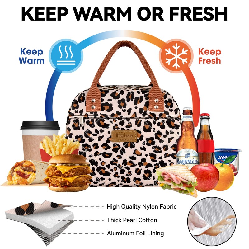 HOMESPON Insulated Lunch Bag for Women Men Adults Lunch Tote