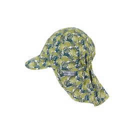 Sterntaler Unisex Children's Reversible Umbrella Neck Leaves Children's Hat, dark green