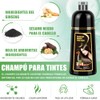 Shampoo para Canas, Hair Dye Shampoo 3 en 1 de