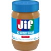 Jif No Added Sugar Creamy Peanut Butter Spread, 33.5 oz.