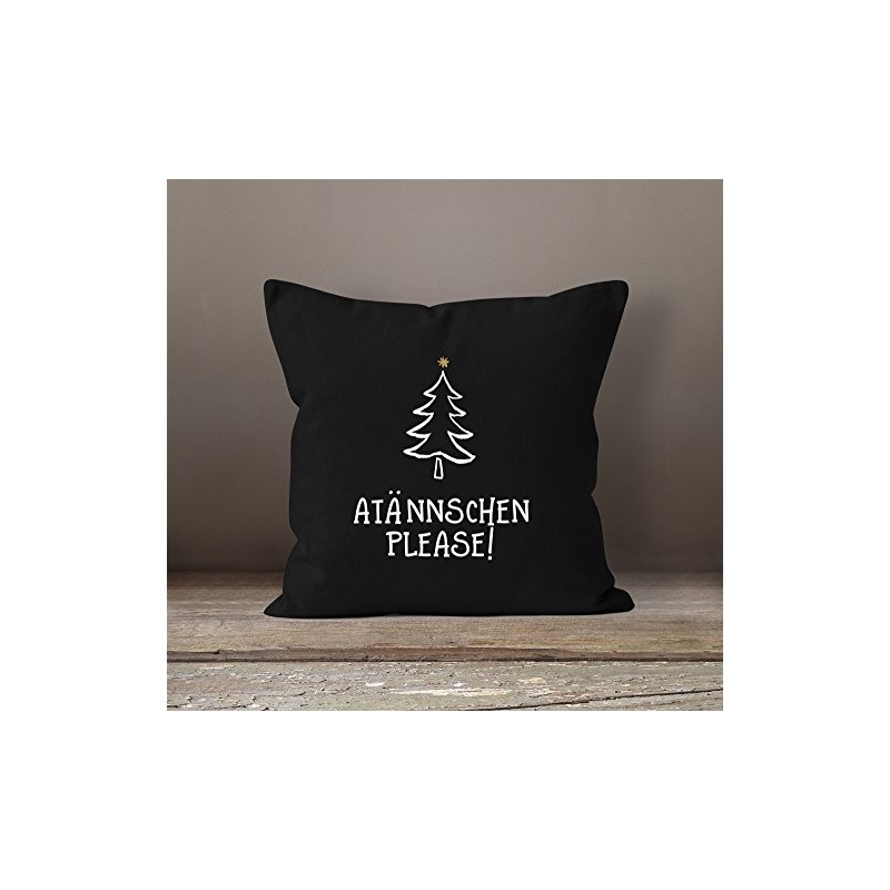MoonWorks At?nnschen Please! Christmas Decorative Cushion Cover Gift Black Jumper