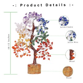 7 Chakra Tree, Crystal Tree of Life Decor, Seven Chakra Tree, Birthday Gifts for Women, Money Tree, Spiritual Decor, Desk Decorations, Good Luck Gifts, Crystals, Home Decor