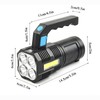 Wrrozz LED Flashlight USB Rechargeable, High Lumens Tactical Light with