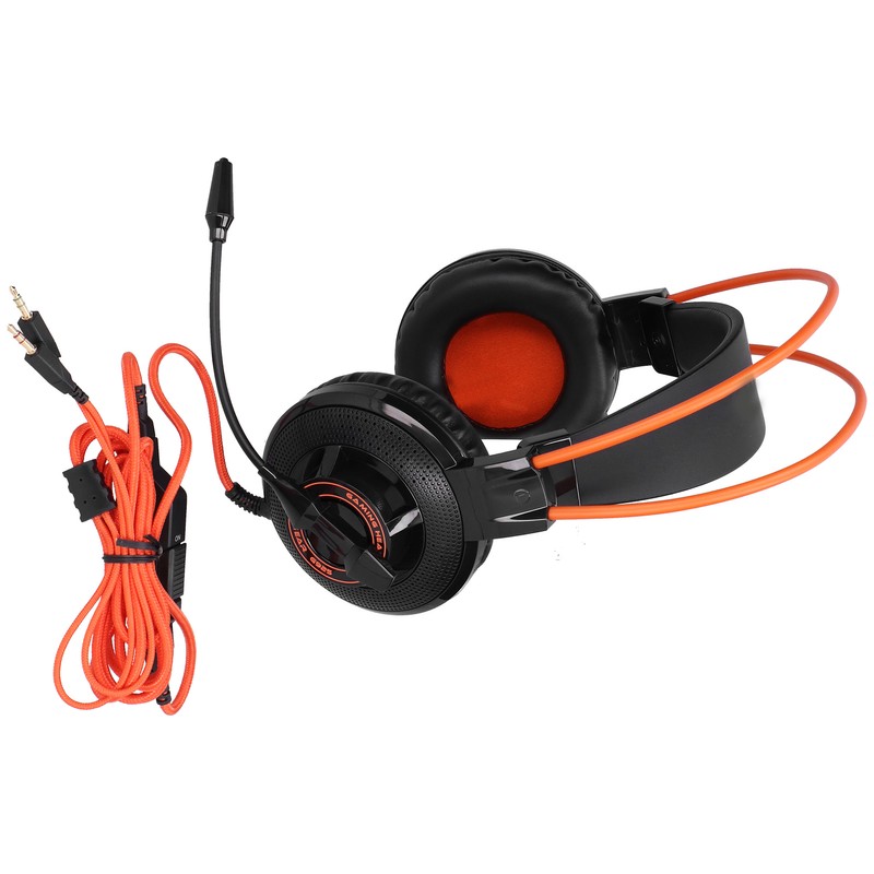 Gaming Headset Adjustable Lightweight Game Headphones with Microphone Volume Control