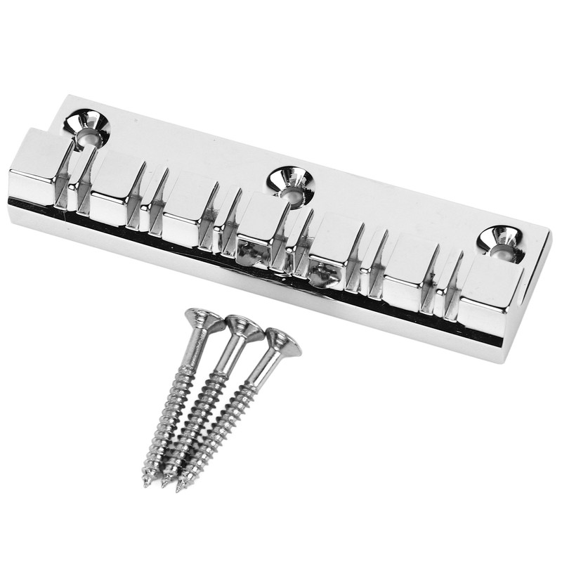 12 String Saddle Tailpiece Metal Chrome Color Saddle Bridge Top