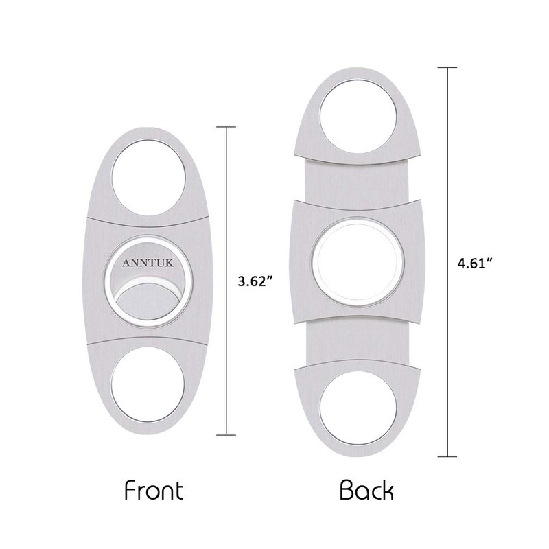 Anntuk Cigar Cutter Stainless Steel Guillotine Double Cut Blade in