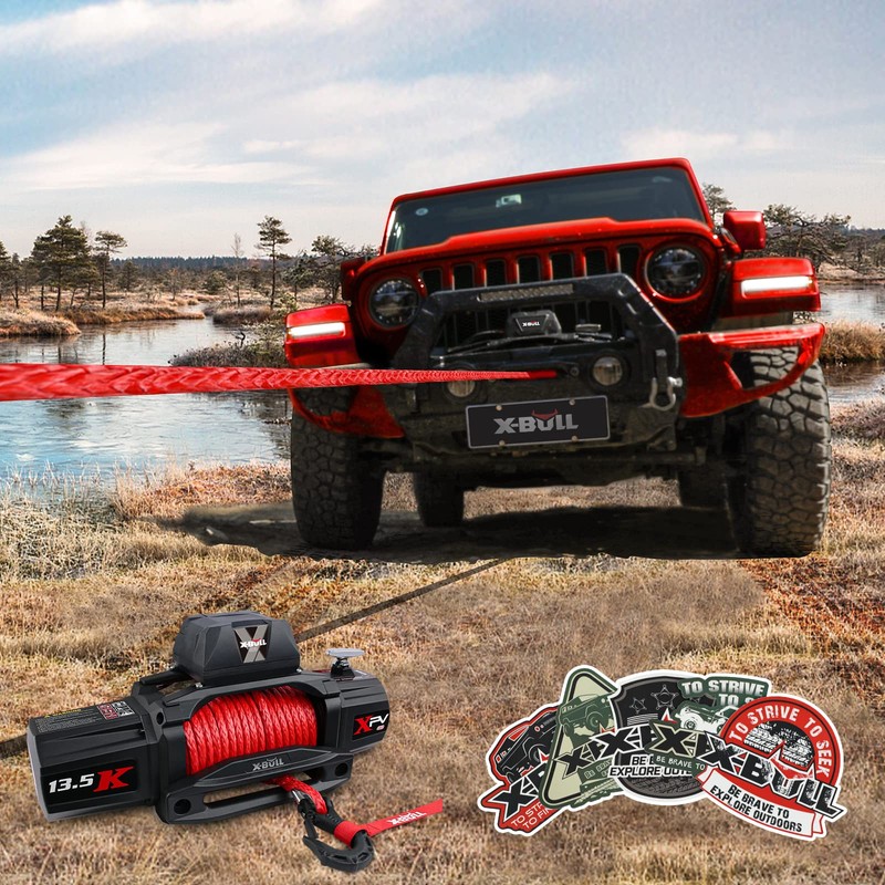 X-BULL Synthetic Winch Rope - Cable Kit -1/2" X 85ft