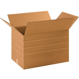 BOX USA 25 Pack of Multi-Depth Corrugated Cardboard Boxes, 17 1/4" L x 11 1/2" W x 11" H, Kraft, Shipping, Packing and Moving