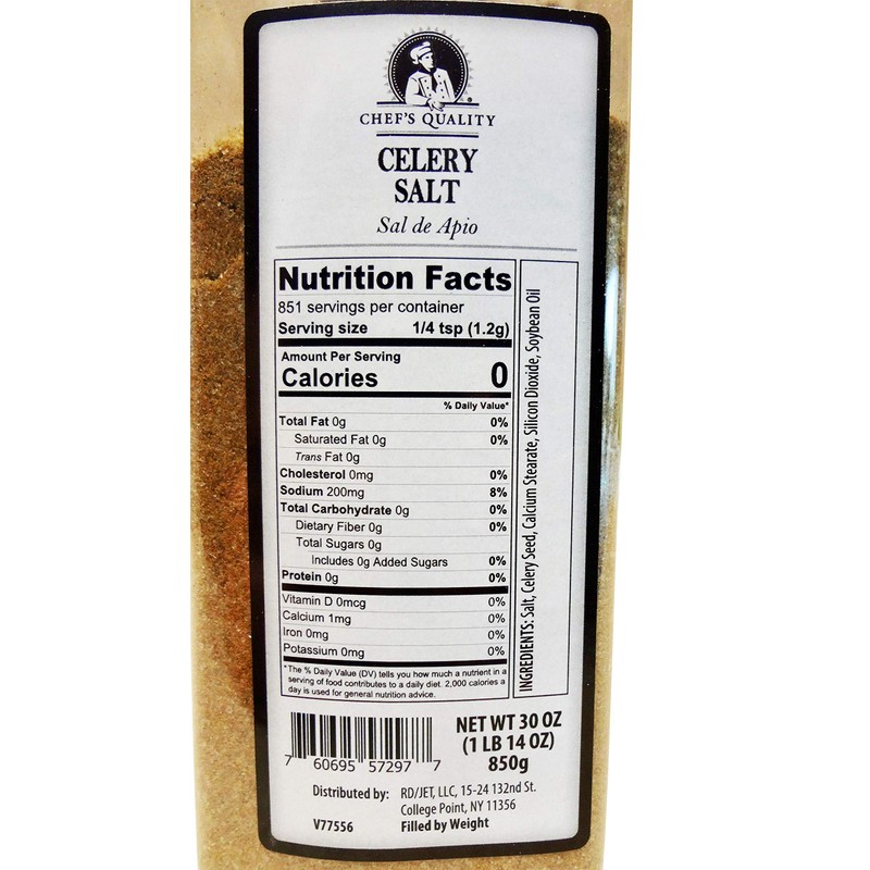 Chef's Quality Celery Salt 30 ounce