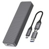GiGimundo AJS10C M.2 NVMe SATA SSD Enclosure CNC Aluminum, Support