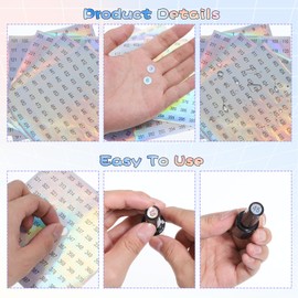 Number Stickers1-500, Vinyl Consecutive Number Stickers 1-500 Self Adhesive Label Sticker 0.4 Inch Holographic Laser Sticker Removable Numbered Label for Storage/Organizing/Boxes/Classification