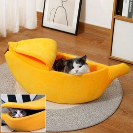 Banana Cat's Banana Bed Soothing Cushion Cream Banana House (Yellow S)