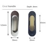 Universal Hardware Oval Pull Finger Recessed Door Handle Recessed Flush