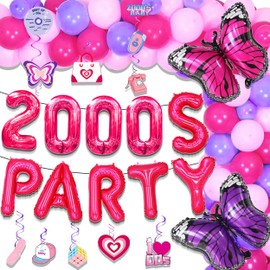 JeVenis Y2k Party Decorations Early 2000s Party Accessories for Teenagers 2000s Party Decorations Y2k 2000s Birthday Balloons