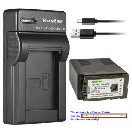 Kastar Battery Slim USB Charger for Panasonic VW-VBG6 & AG-HMR10 AG-HMR10E - Slim Charger + 4 Batteries