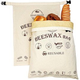 Reusable Beeswax Bread Bags for Sourdough: XL Eco-Friendly Fresh Food Storage (13x17in, 2 Pack) | Moisture Lock, Sustainable Homemade Bread Preservation