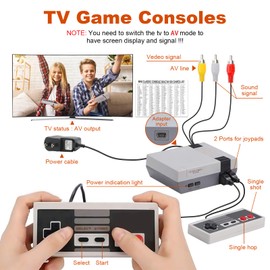Retro Game Console - Classic Mini Retro Game System Built-in 620 Games, AV Output Old School Systems Plug & Play Video Games